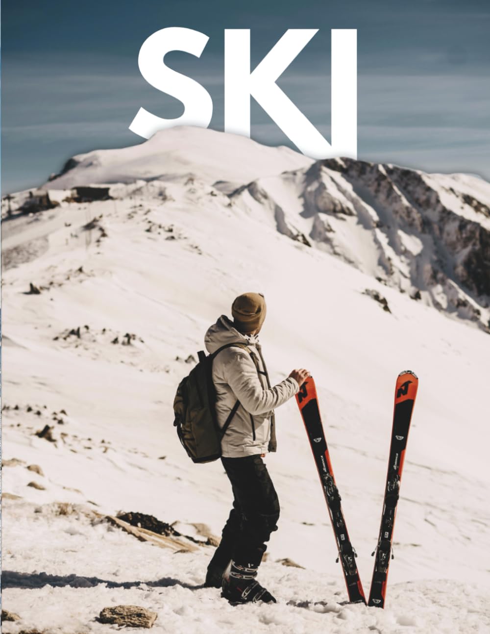 Livre de ski haut de gamme avec photographies d'alpinisme en grand format