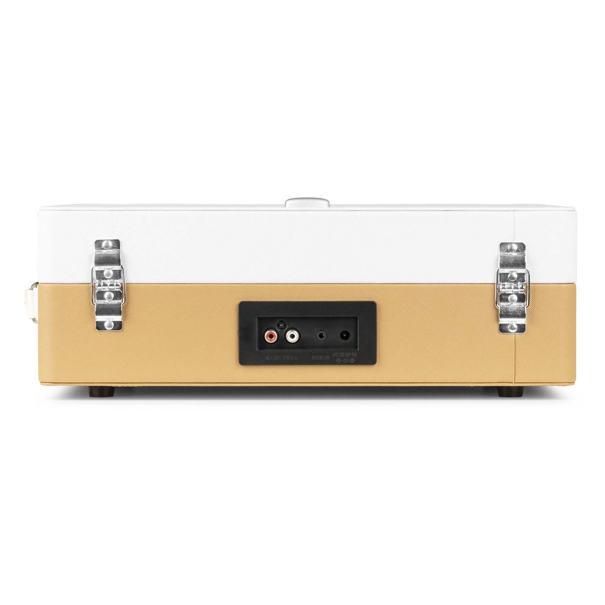 Audizio RP119 - Plattenspieler mit Lautsprecher, Vinyl Bluetooth Speaker Senden und Empfangen, Schallplattenspieler, 3-Speed 33/45/78, Record Player, AUX und RCA/Cinch, Retro Plattenspieler - Bronze