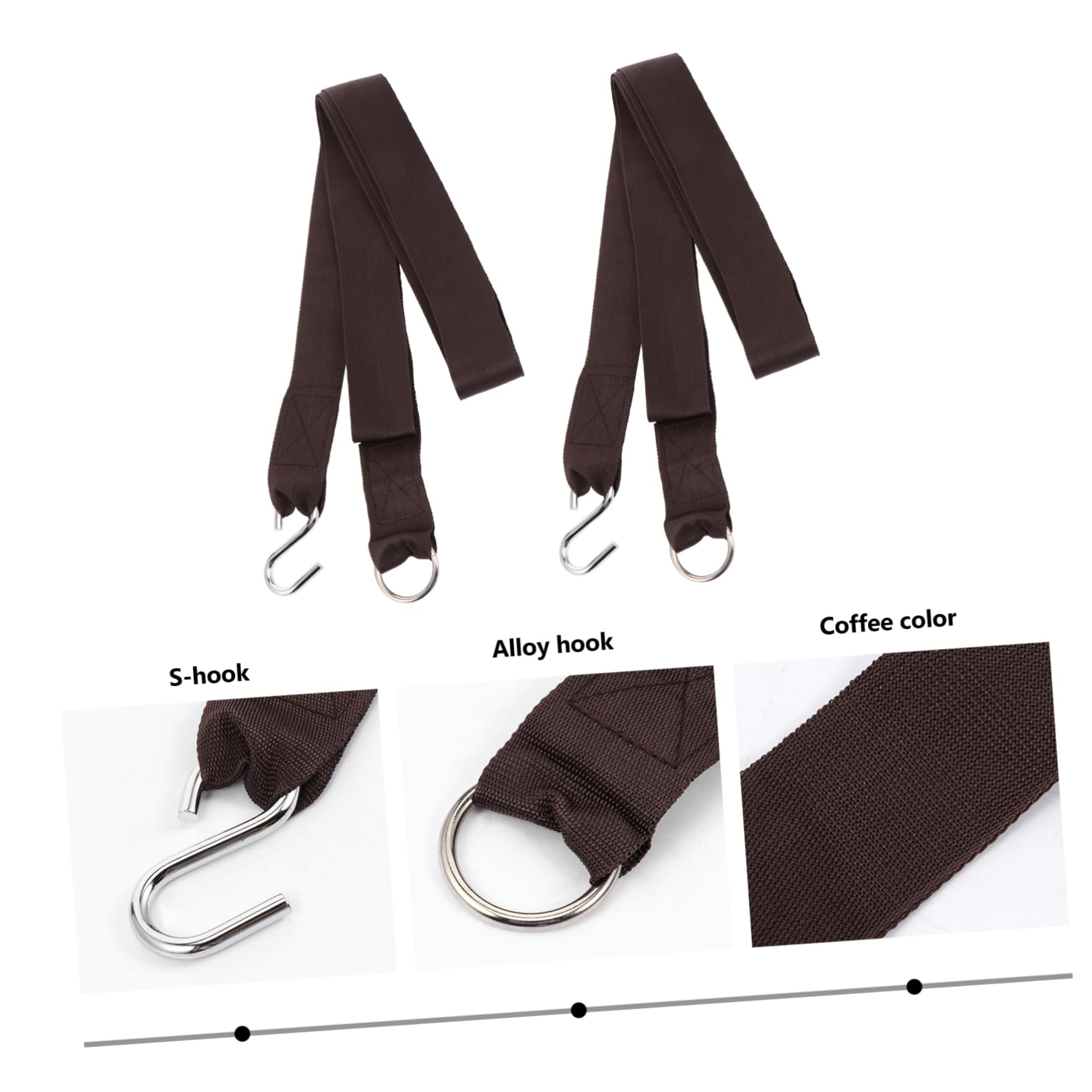 Abaodam 2 Ensembles Sangles De Hammock pour Arbre De Crochets S Sangles Résistantes pour Balançoires Hammocks Installation Facile Durable 4 Pièces * 2