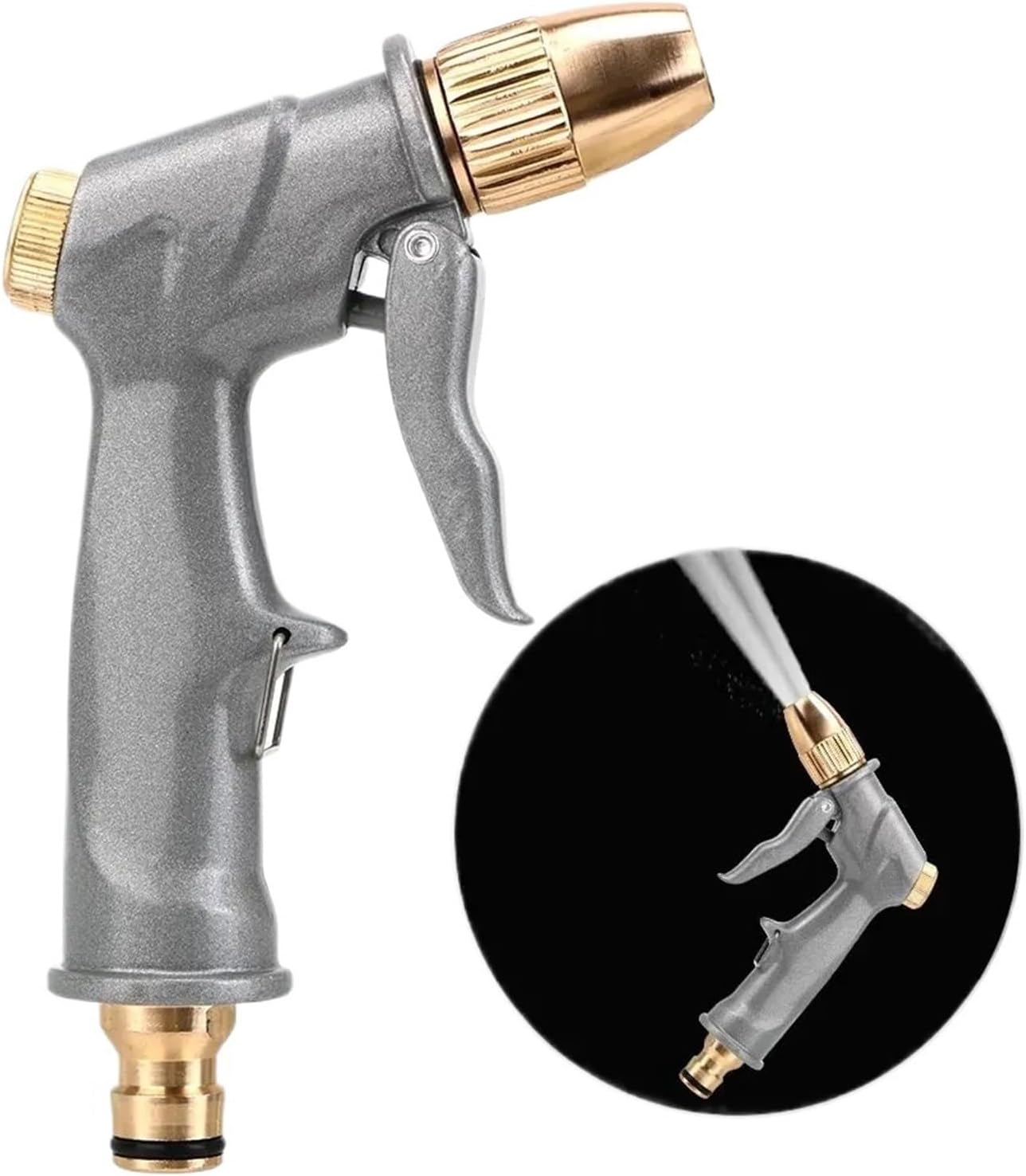 Adjustable Spray Modes Watering Nozzle Sprinkler Car Wash Gun High Pressure Portable Metal