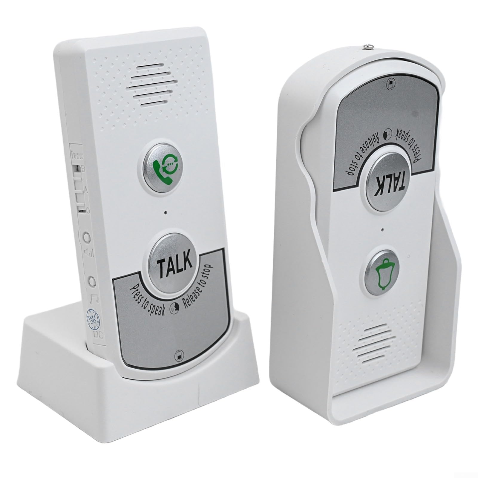 Sonnette sans fil longue portée, sonnette sans fil intelligente, portée de 1000 m, audio bidirectionnel étanche, système d'interphone de sécurité à domicile longue distance (blanc)