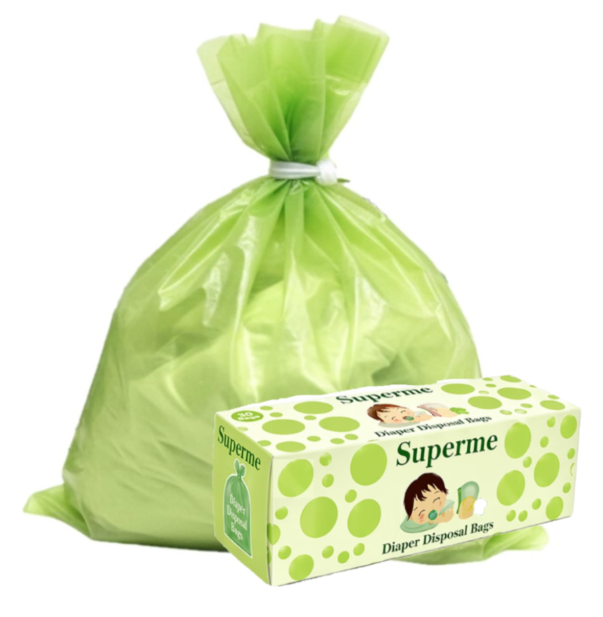 Bentalls Baby Diaper Disposal Bags 3 Packs (90 Bags) | Leak-Proof Bags for Discreet Disposal of Diapers |-image-13