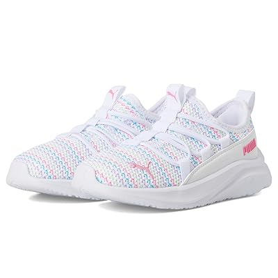 PUMA Kids Softride One4All Slip On (Toddler) Kids Shoes Puma White Fast Pink