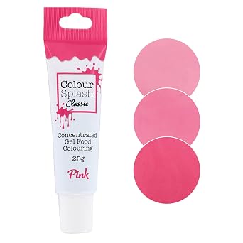 Colour Splash Food Colouring Gel | Pink - 25g Tube | Highly Concentrated, Easy To Use Tube, Food Safe. Ideal For Icing, Buttercream, Sugar Paste, Fondant, Cake Mix, Edible