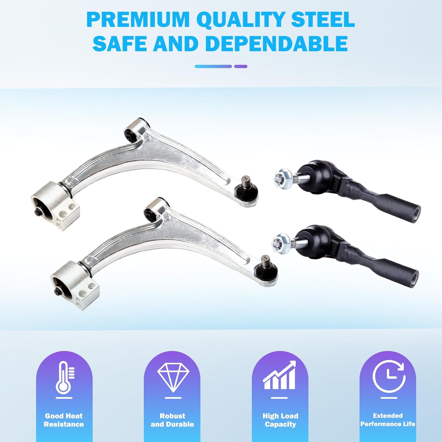 Control Arm and Ball Joint Complete Assembly with 10pcs Suspension Kit Fit for 2005-2010 for Pontiac G6 2004-2011 for Chevrolet for Malibu Front Strut Spring Assembly Stabilizer Bar Link