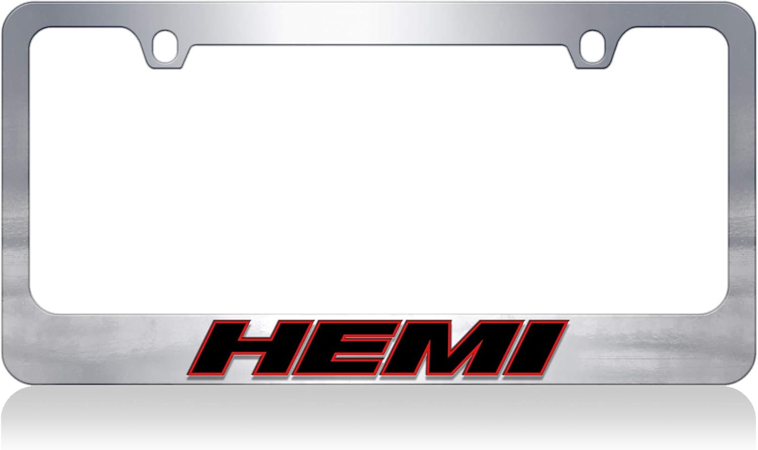 Eurosport Daytona- Compatible with -, HEMI Badge - Chrome License Plate Frame