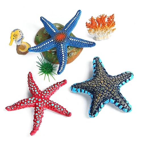 6 Pieces Big Diving Toys Pool Toy Starfish Sea Animals Sets Summer Toys Swimming，Diving Toys Set Dive Throw Toy Set Underwater Swimming Toy #TOP3