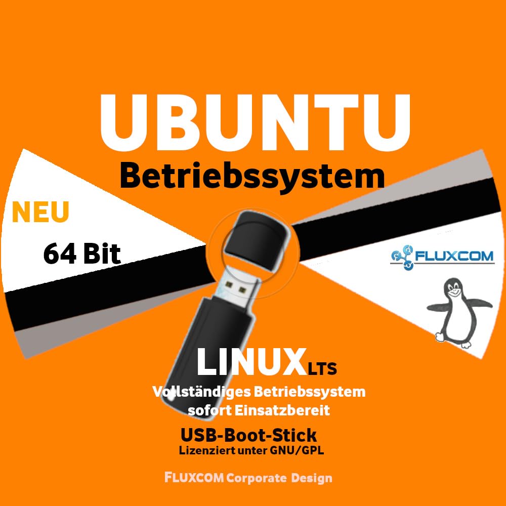 Ubuntu 26.04 LTS auf 64-GB USB-Stick Linux Betriebssystem Markenware