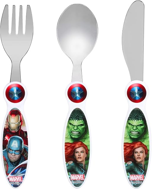 Avengers Children's Kids 3pcs Cutlery Set, Knife/Fork/Spoon