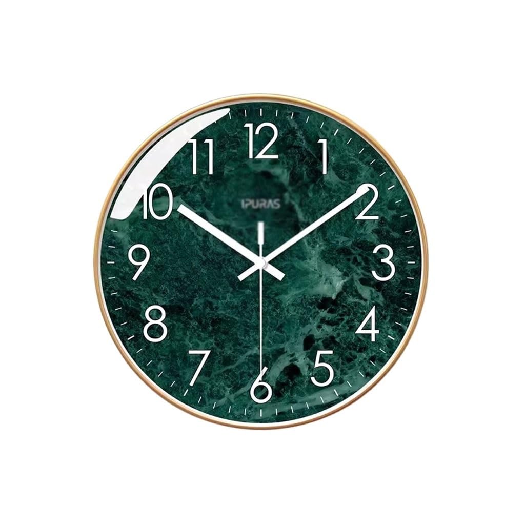 EINES Living Room Wall Clock Bedroom Clock Wall Clock Modern Silent Quartz Clock(A)