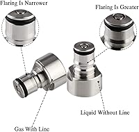 Vista 1 de Acoplador de barril de acero inoxidable, adaptador de postes de bloqueo de bola, barril Sankey a poste de desconexión rápida de bloqueo de bola, se