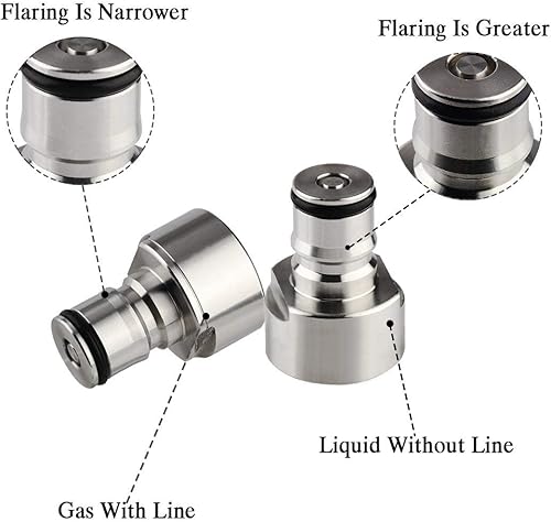 Miniatura 3 de Acoplador de barril de acero inoxidable, adaptador de postes de bloqueo de bola, barril Sankey a poste de desconexión rápida de bloqueo de bola, se