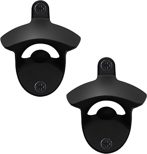 Miniatura 15 de Abrebotellas montado en la pared, bronce antiguo, abridor de tapa de cerveza montable, acero inoxidable (paquete de 1) Bronce antiguo,Negro -,Cobre