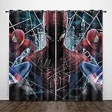 【GRAN EFECTO】 Usando tecnología de impresión digital, el patrón de cortinas de Spiderman es claro y vívido. El patrón de estilo moderno es colorido y hermoso en su habitación, lo que alegrará su vida. Reducción de ruido de sombra ligera para privacidad y sueño tranquilo. El patrón de estilo moderno es colorido y hermoso en su habitación, lo que alegrará su vida. Reducción de ruido de sombra ligera para privacidad y sueño tranquilo.