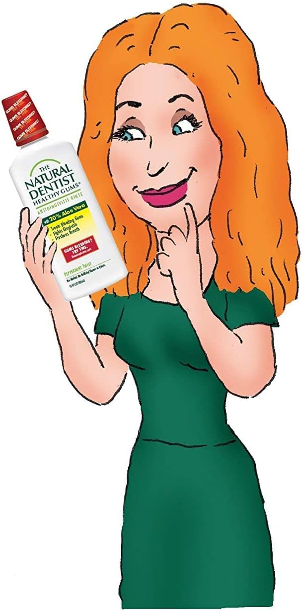 Natural Dentist Healthy Gums Antigingivitis Mouthwash in Peppermint Twist - for When You See Pink in Your Sink