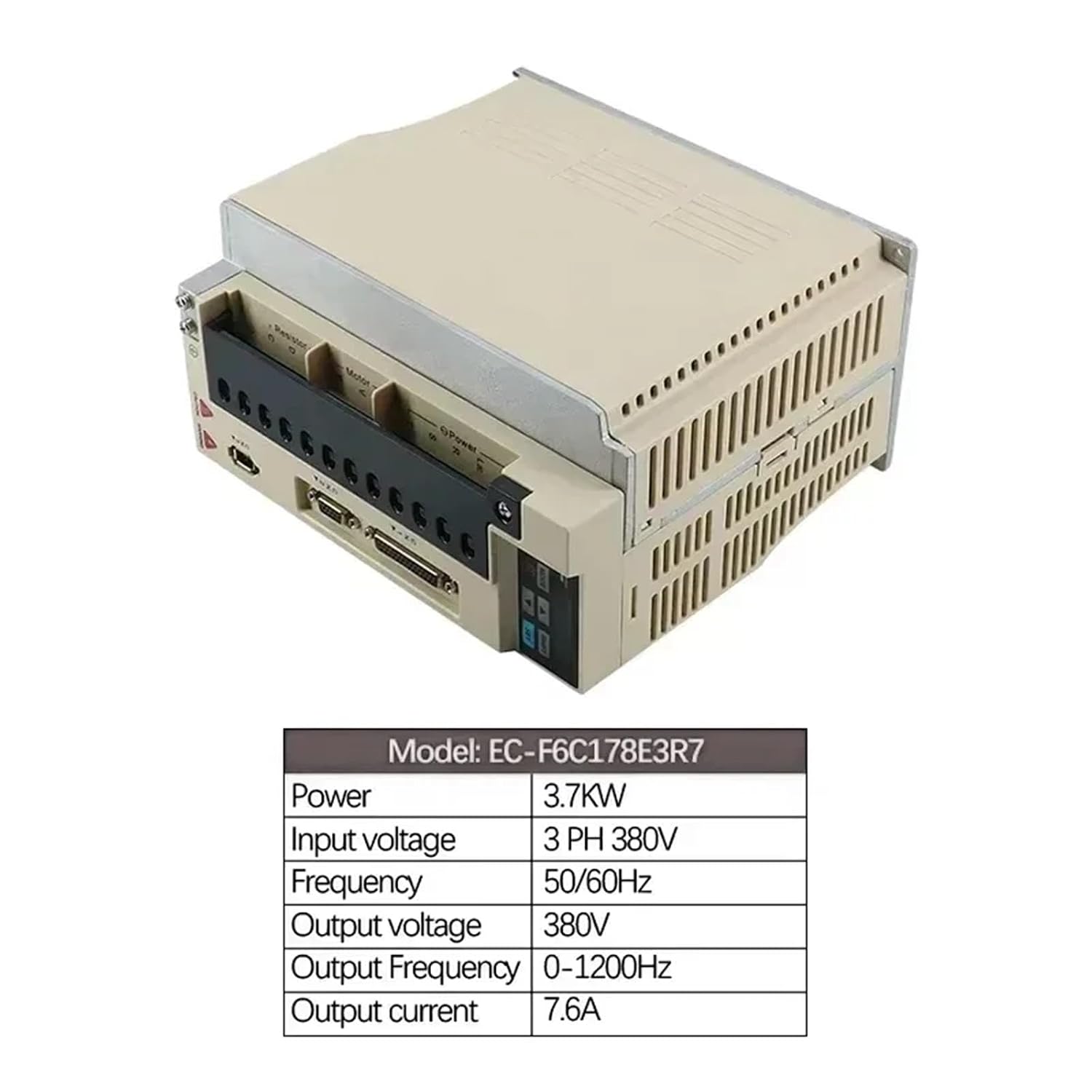 8000/12000RPM Servo Spindle Motor 2.2KW 3.7KW 5.5KW 7.5KW AC 380V Large Torque Engine with Servo Drive 5M Cable for Lathe(8000RPM,198BGL 5.5kw)