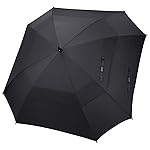 G4Free Extra Large Golf Umbrella 62 inch Square Vented Windproof Auto Open Double Canopy Oversized Stick Umbrella