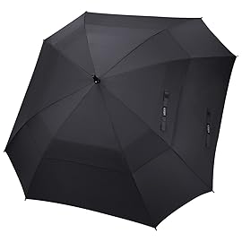 G4Free Extra Large Golf Umbrella 62 inch Square Vented Windproof Auto Open Double Canopy Oversized Stick Umbrella