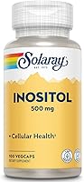 Vista 1 de SOLARAY Inositol 500 mg Cápsulas Puede ayudar a apoyar la salud cerebral, cardiovascular, función del sistema nervioso y estado de ánimo Sin