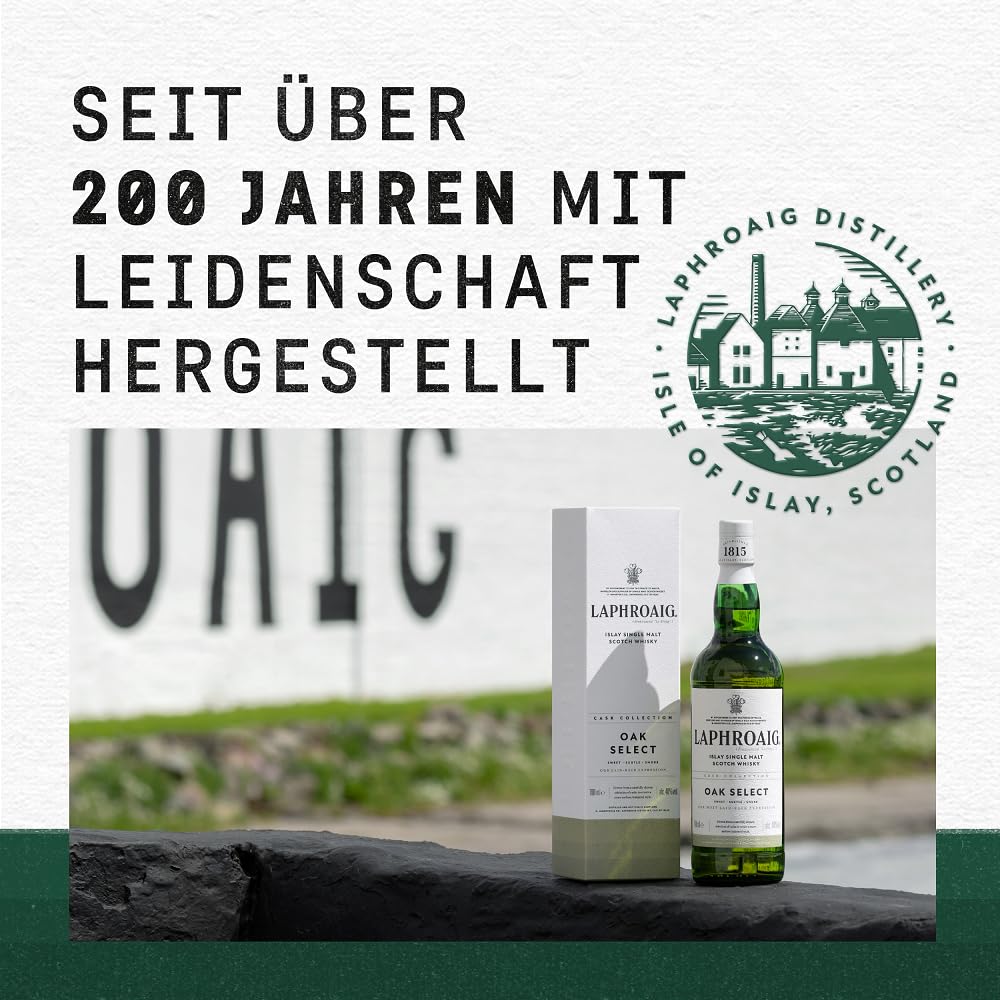 Laphroaig Select | Islay Single Malt Scotch Whisky | mit Geschenkverpackung | sanfter Torfrauch mit süßlichen Noten | 40% Vol | 700ml ( Die Geschenkverpackung kann variieren)