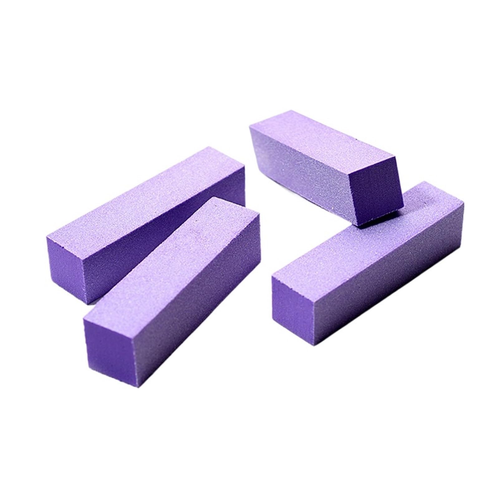 5 Stücke Polieren Schleifen Nagelfeilen Block Acryl Professionelle Nägel Werkzeuge 100/180 Körnung Maniküre(5 Pcs Purple)