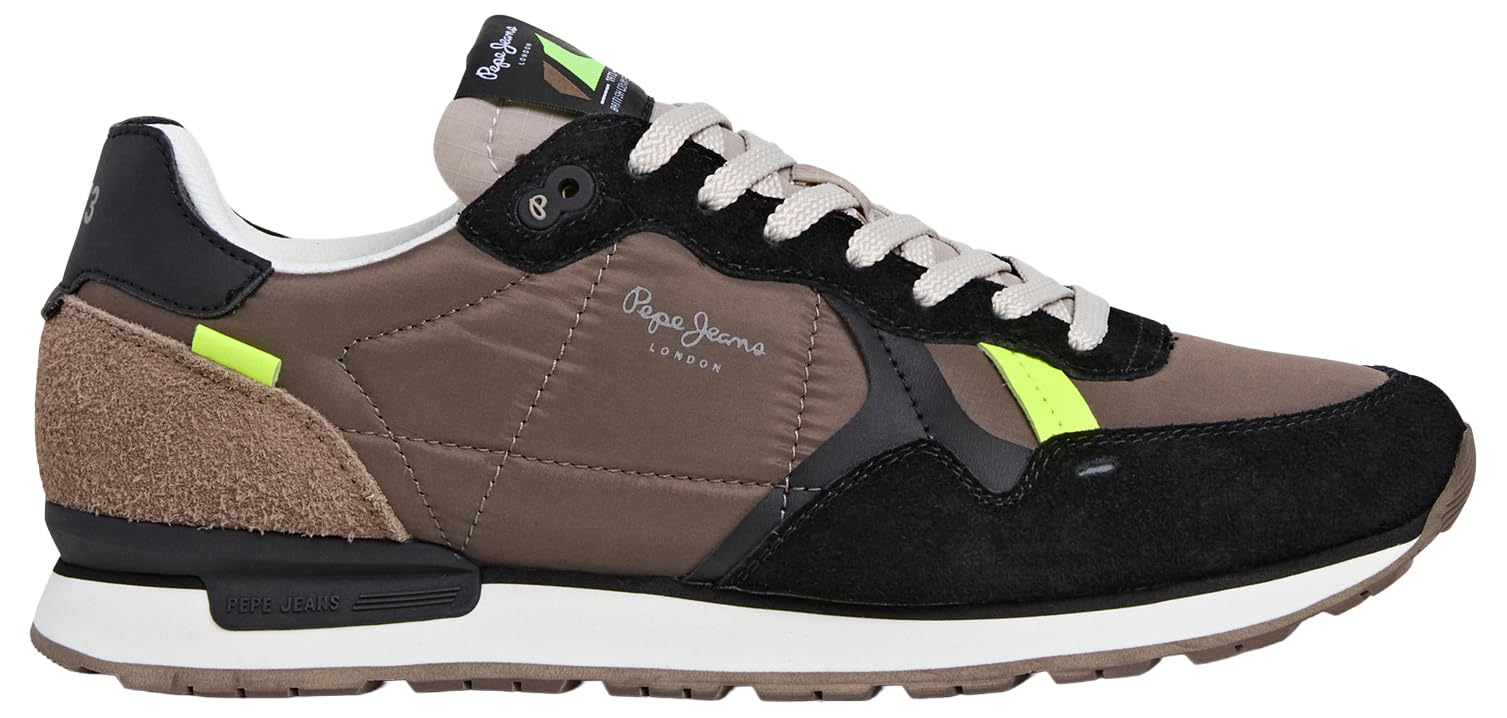 Pepe Jeans Men's BRIT Flyer M Sneak, Grey (Antracite Grey), 11 UK