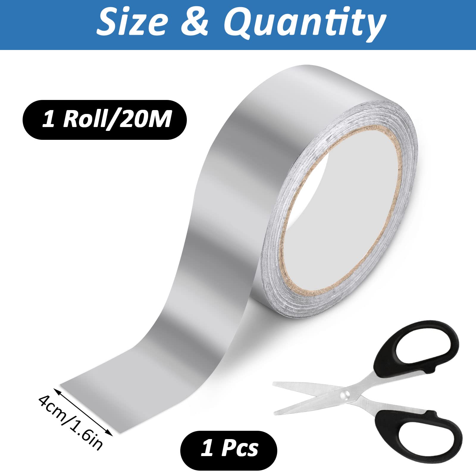 ISpchen Aluminium Klebeband 5mx5cm - Hitzebeständig & Wasserdicht Für Dämmung