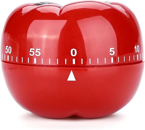 Temporizador manual, temporizador de cuenta regresiva, no necesita baterías, temporizador de cocción pequeño y compacto con forma de tomate de 60
