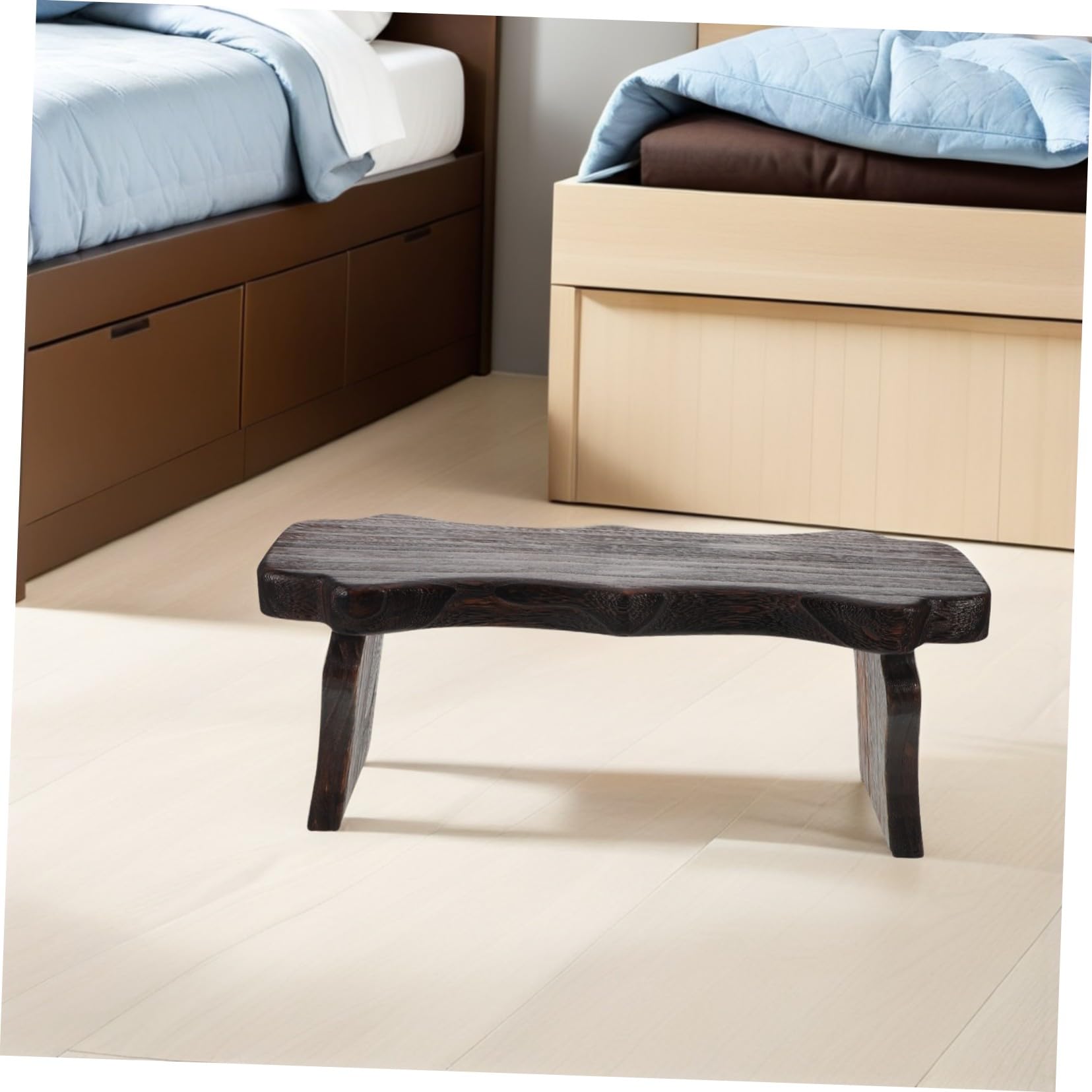 IMIKEYA Tabouret Bois Massif Petit Tabouret Sol Portable Bois Massif Petite Assise