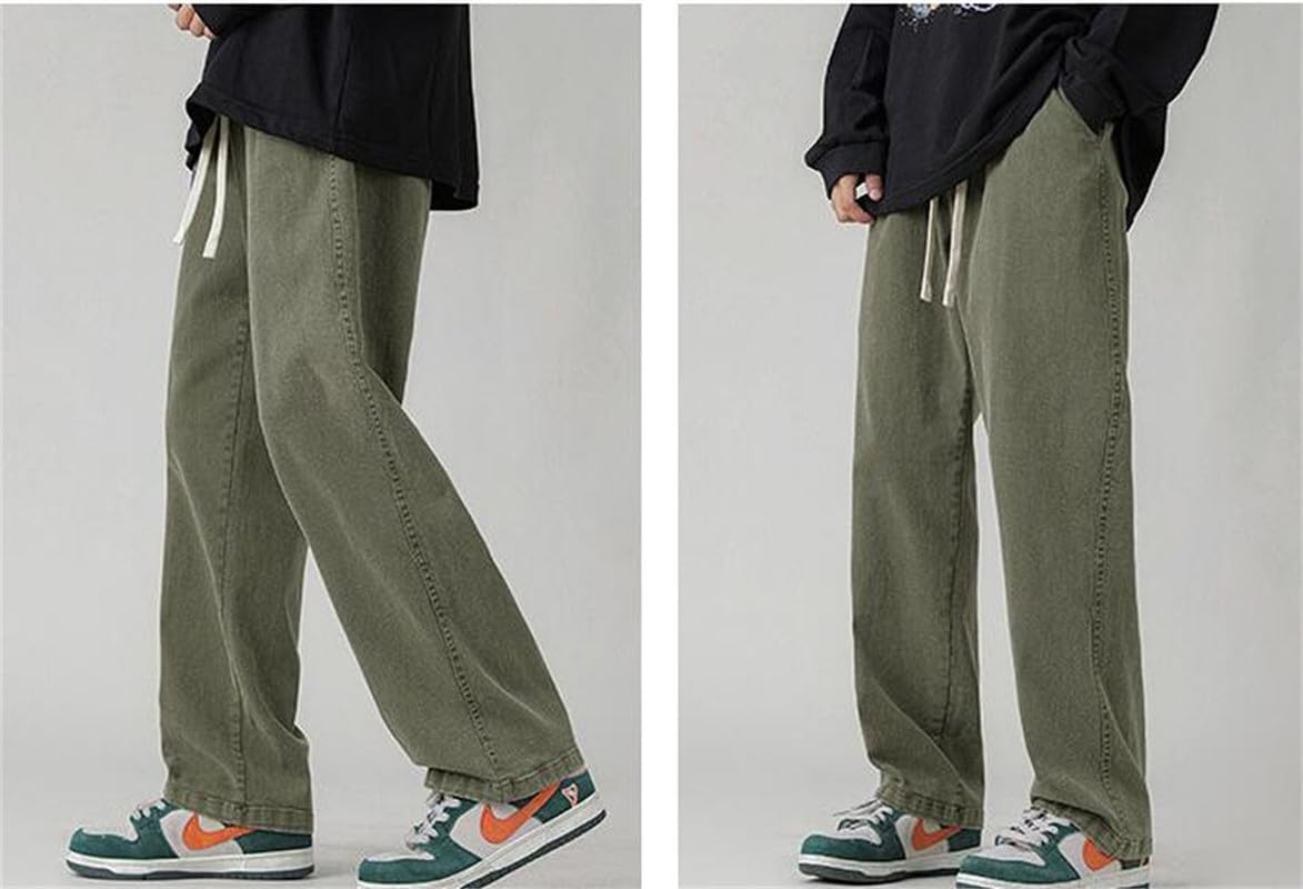 Suncolour Pantaloni Sportivi da Uomo in Pile o Normali Pantaloni Cargo in Cotone Pantaloni da Combattimento con Coulisse