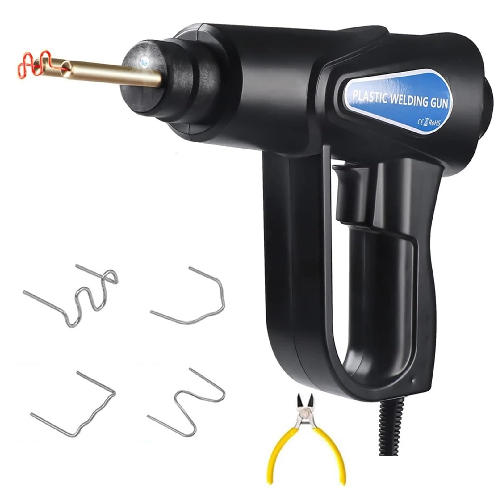 Zgrzewarka do plastiku 70W gorący zszywacz plastikowa pcv spawarka opalarka plastikowy zderzak lutownica narzędzia garażowe(Without pliers)
