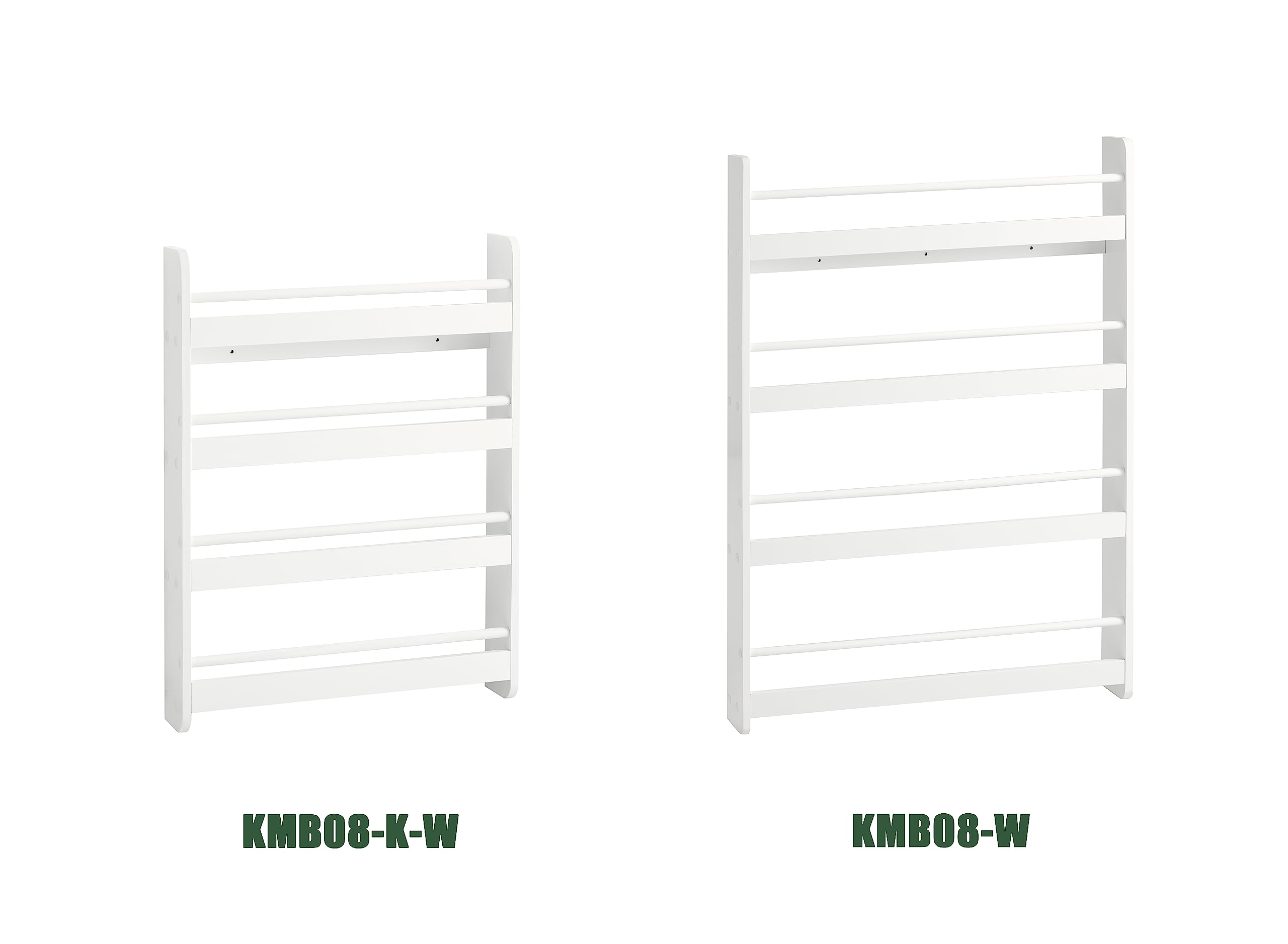 SoBuy KMB08-K-W Bibliothèque Murale Étagère à Livres Enfants Étagère de Rangement avec 4 Étages - Blanc