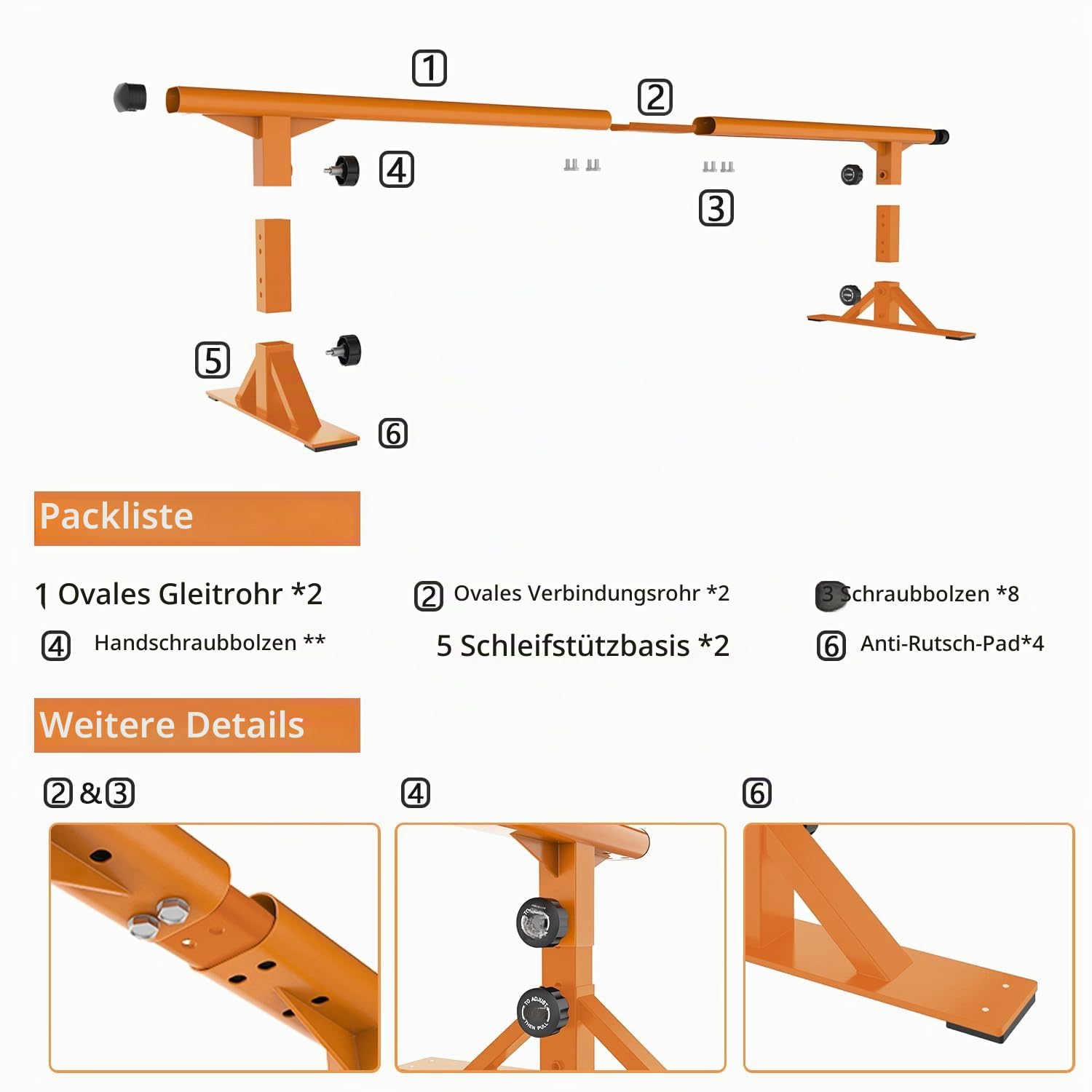 MR Skate Rail Skateboard Ramp Grind Rail Professional Skatepark Grind Rail Adjustable Height Grind Rail