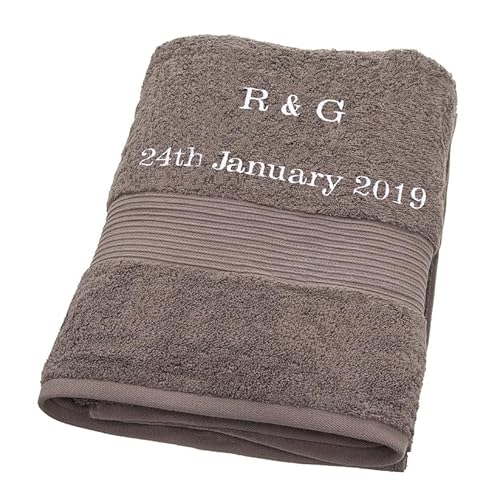 Personalised Bliss Pima Cotton Bath Sheet, Super Absorbent Hotel Quality, 650gsm, Machine Washable 40℃ and Tumble Dry, 90x150cm