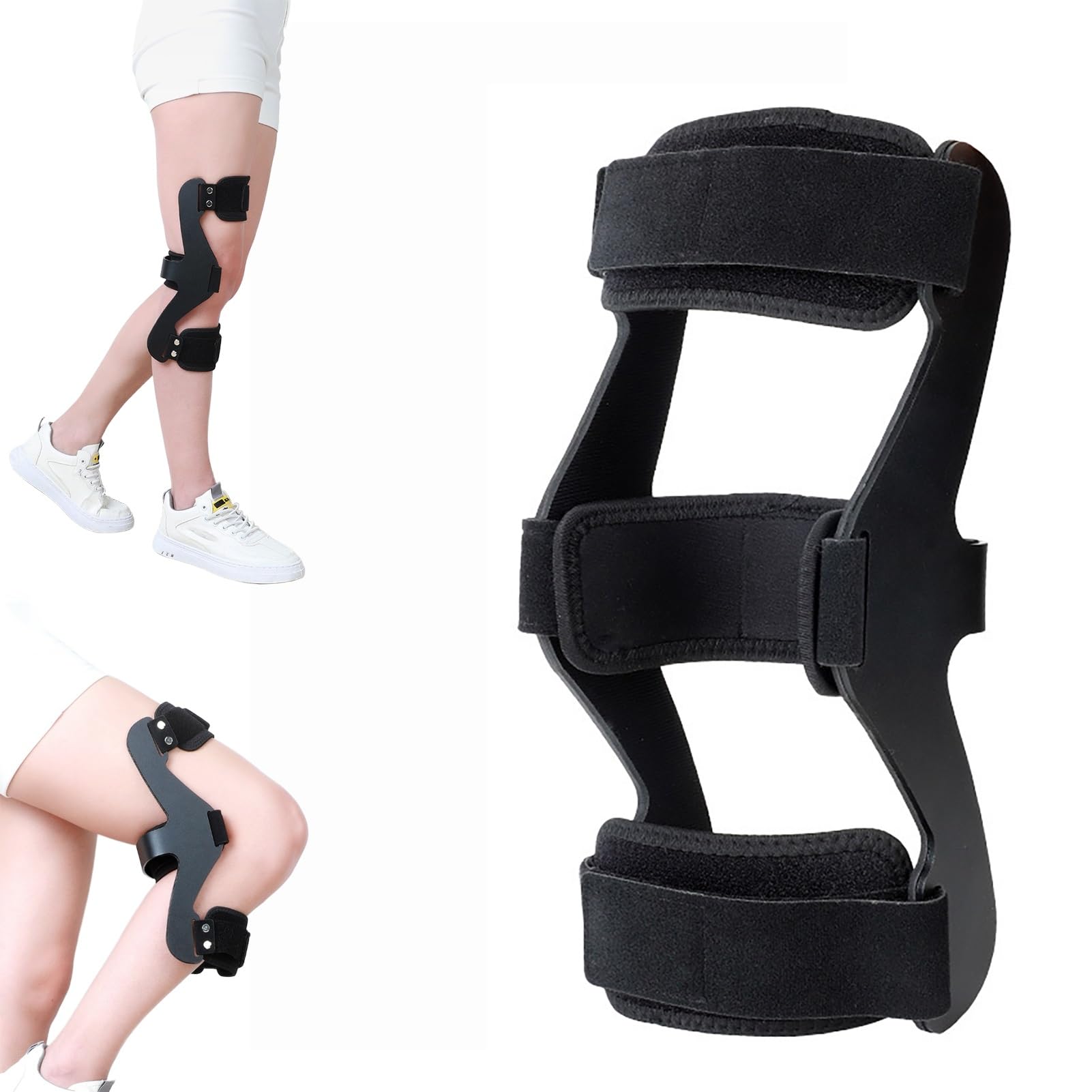 Ginocchiera regolabile per iperestensione e sollievo dal dolore articolare con design anti-rotazione, ideale per recupero da lesioni e supporto per emiplegia