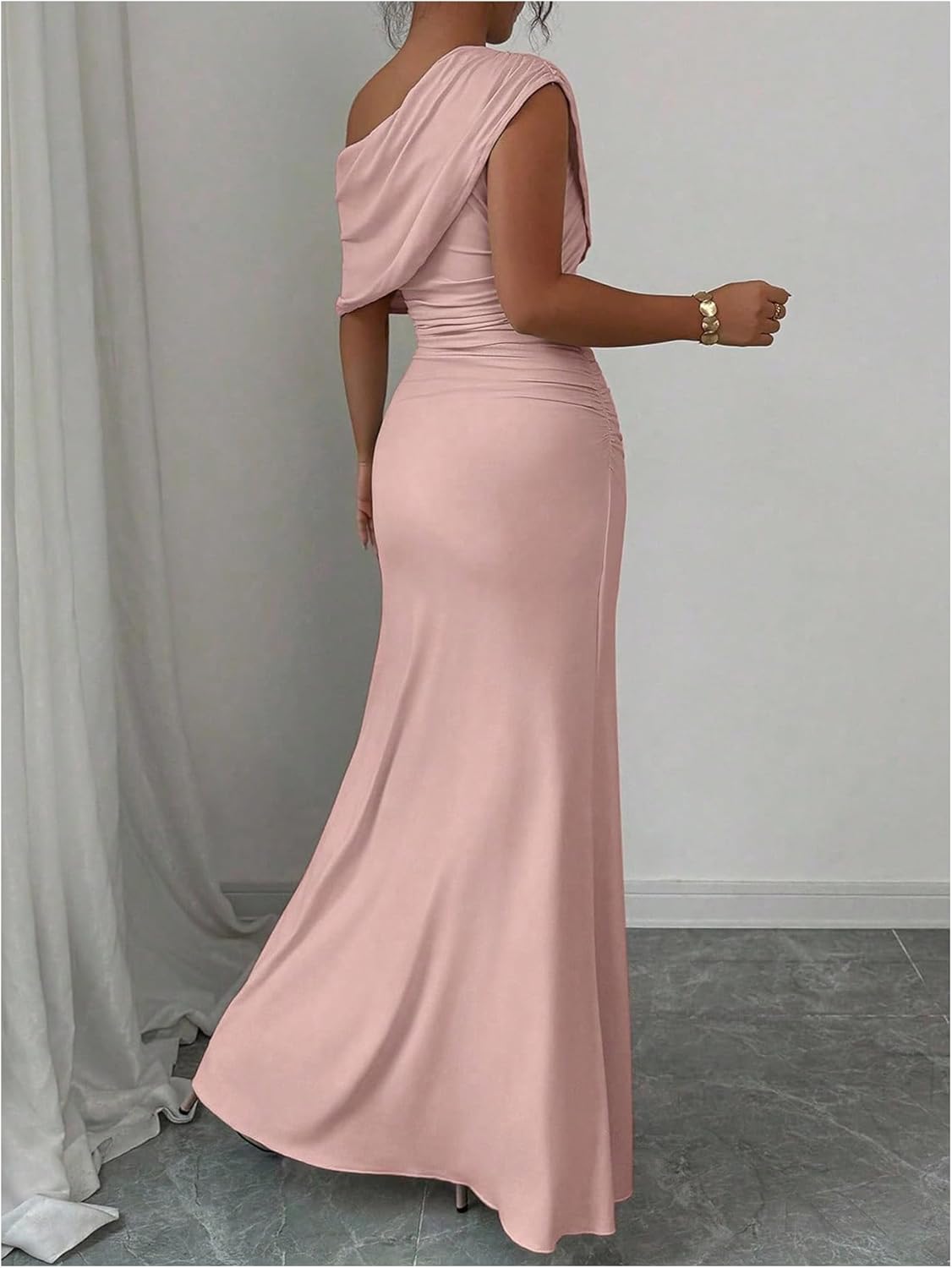 SOLY HUX Women's Off The Shoulder Bodycon Dresses Elegant Cocktail Prom Dress with Slit