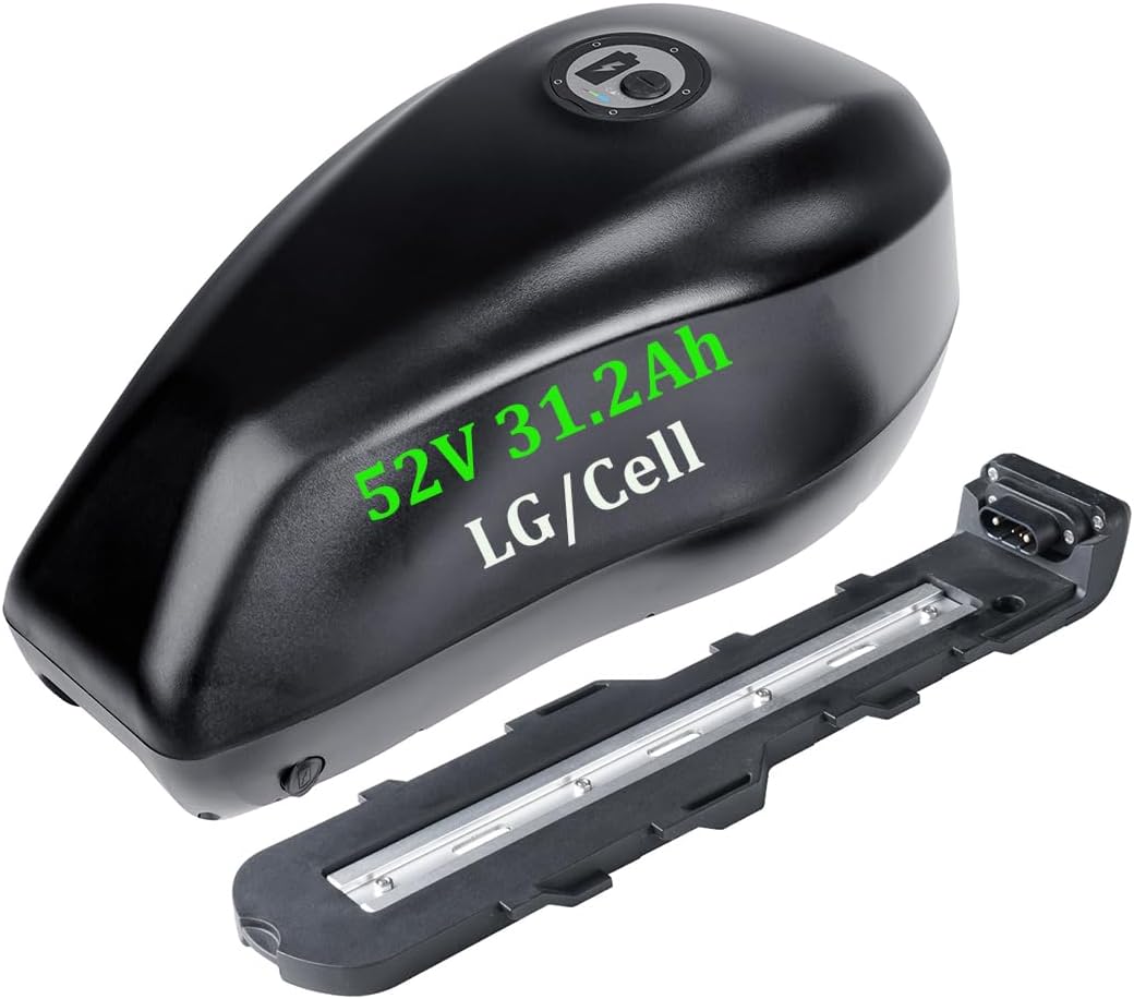 Ebike Battery 52V 31.2Ah for 750W 1000W 2000W Ebike Conversion Kit (52V 31.2Ah 2000W)