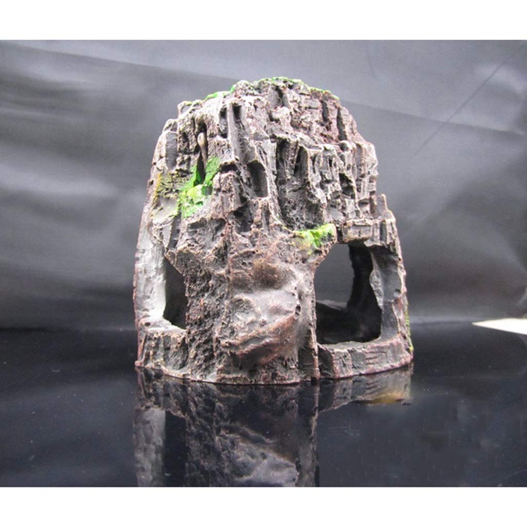 Rocalla para escondite de Reptiles, Caja de Cueva para Reptiles, decoración de hábitat, escondites de arañas, Serpientes, lagartos y Tortugas, Accesorios para Cajas de Reptiles, Adornos