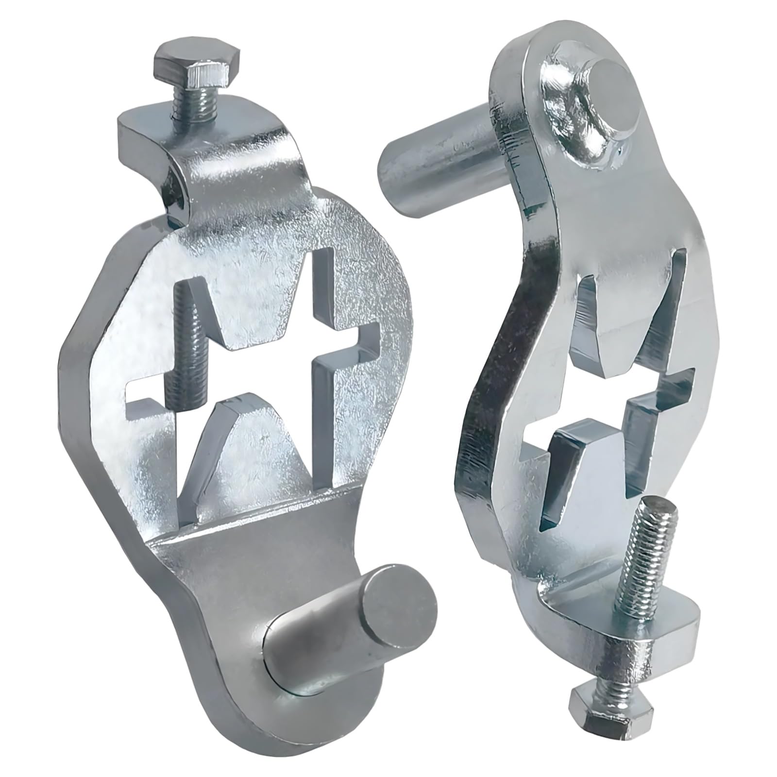 Gond de portail en T contre la rouille, lot de 2 charnières métalliques réglables 1.6-1.9cm