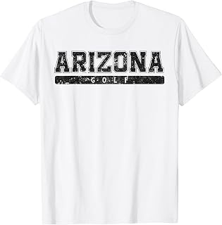 Arizona Golf Black Vintage Text T-Shirt