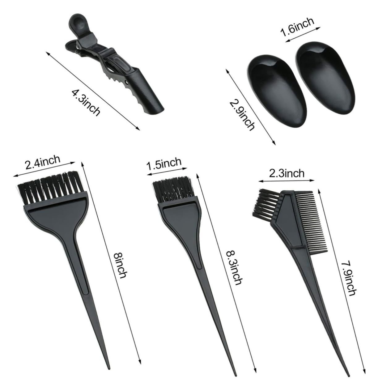 FRCOLOR 2 set di tinture per capelli, tinture per capelli, spray per capelli, cucchiaio per la tintura dei capelli, set di tintura per capelli usa e getta per la barba
