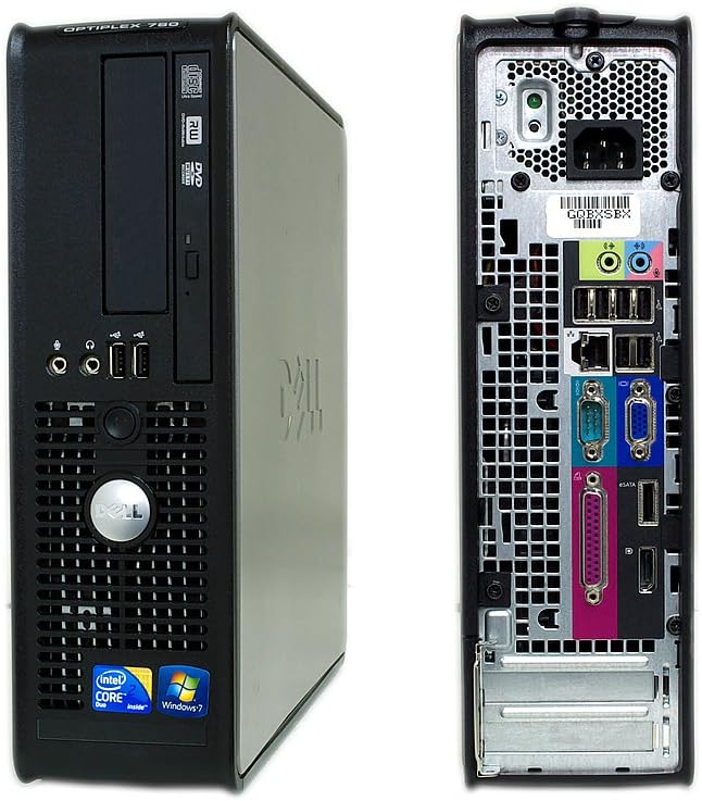 Renewed Dell 780 Dual-Core E5400 2.70GHz 4GB 160GB DVDRW Windows 7 Pro 64 Bit SFF/DCCY