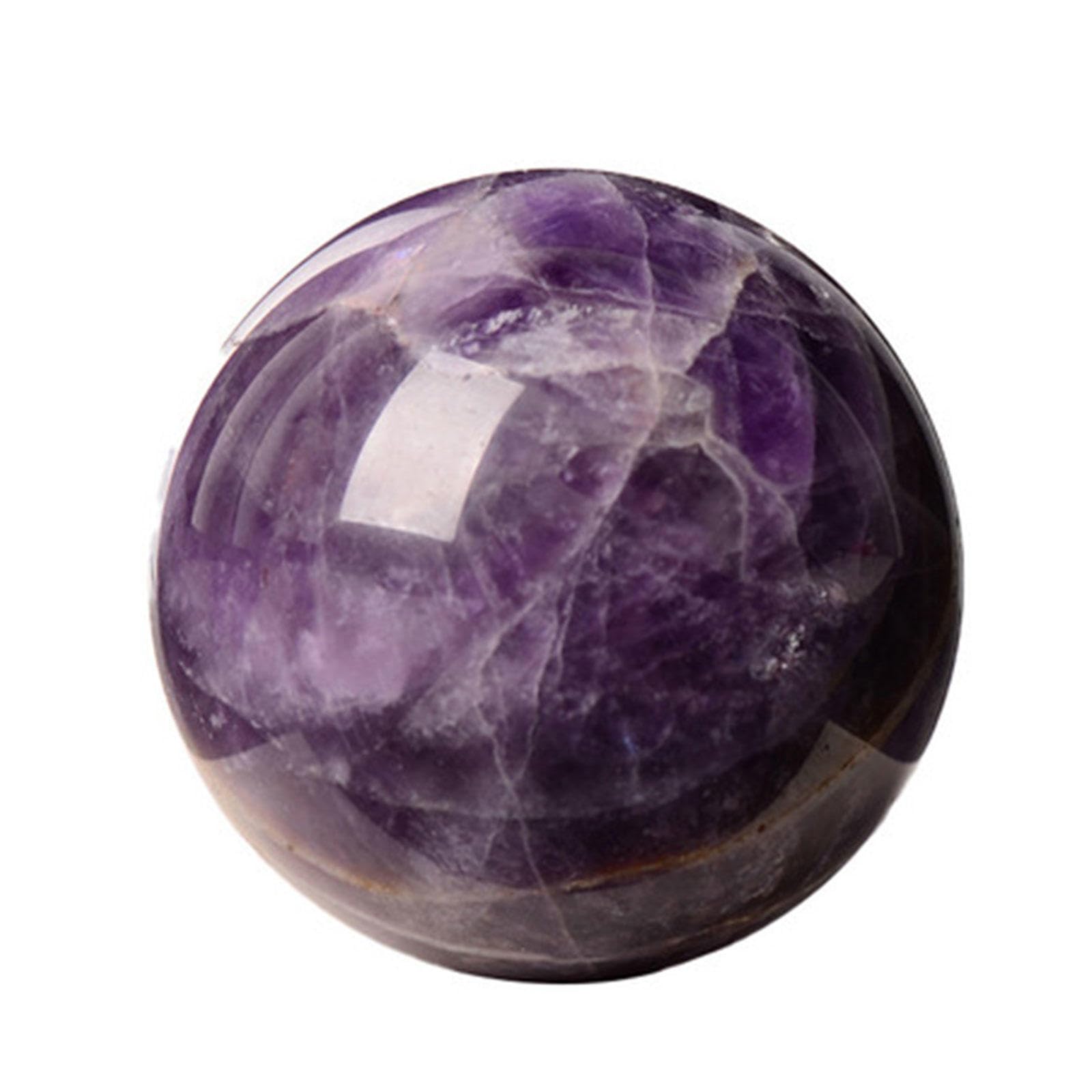 RVBLRDSE Amethyst Crystal Ball Rock Quartz Gemstone Sphere Dream Purple Stone for Home Decoration Souvenirs Gift,1.4"(3.5cm) Gemstone Stone