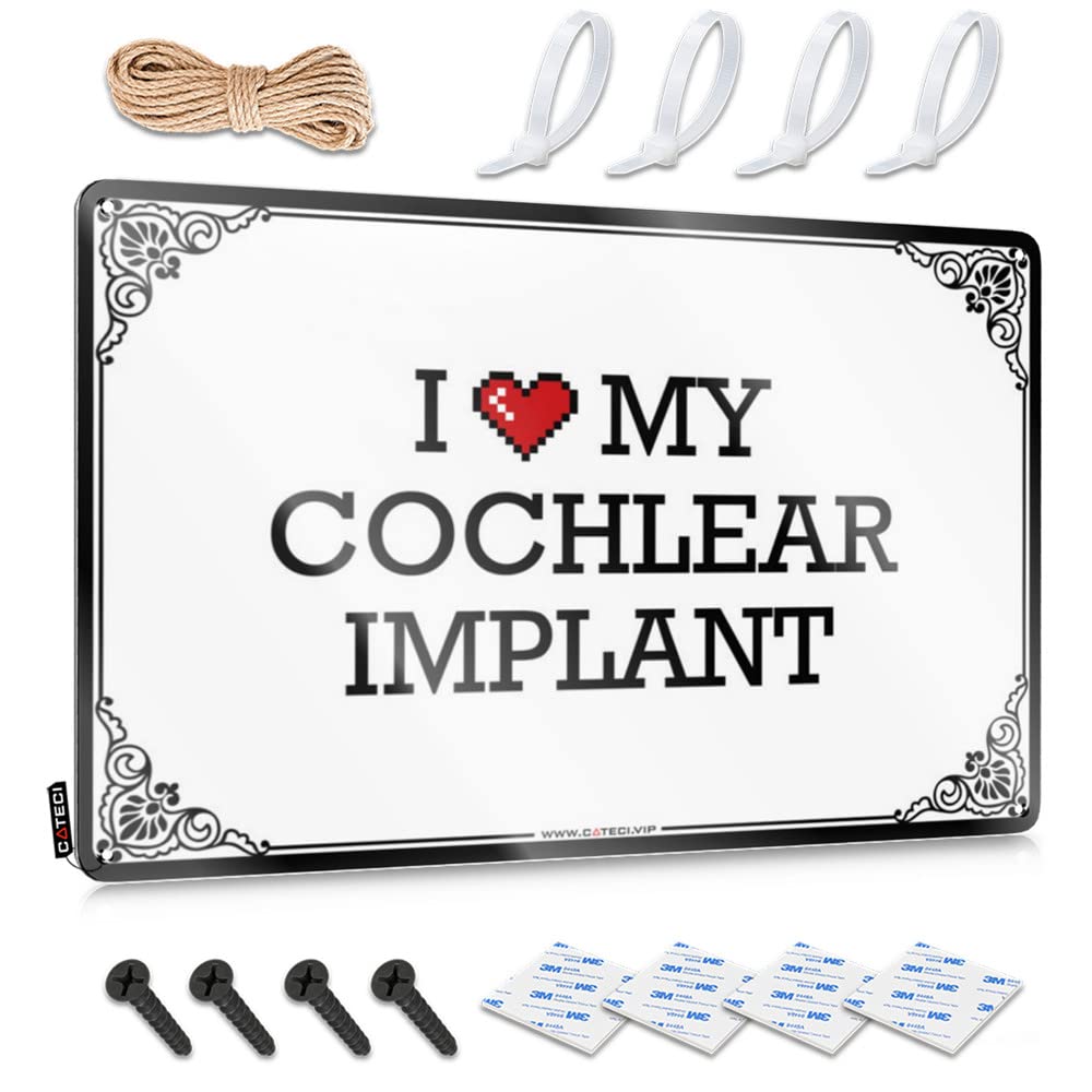 Entryway Decor Score Decor - I Love My Cochlear Implant Sweet Rustic Wall Hanging(30X40CM)