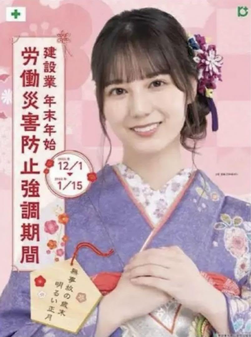 日向坂46 小坂菜緒 労働災害防止強調期間 宣伝材料ポスター 非売品 Amazon.co.jp: 日向坂46 小坂菜緒 建設業 労働災害防止強調期間 労災