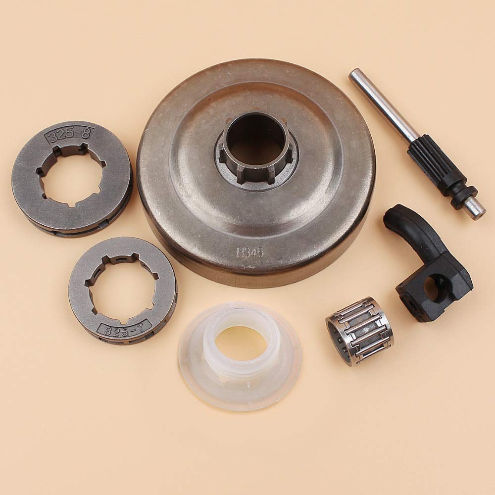 .325 "embrague tambor piñón bomba de aceite engranaje helicoidal compatible con Husqvarna 340345 346XP 350351353445450 piezas de motosierra