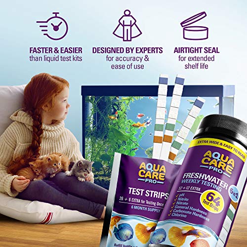 Freshwater Aquarium Test Strips 6 in 1 - Fish Tank Test Kit for Testing pH Nitrite Nitrate Chlorine General & Carbonate… - Image 4