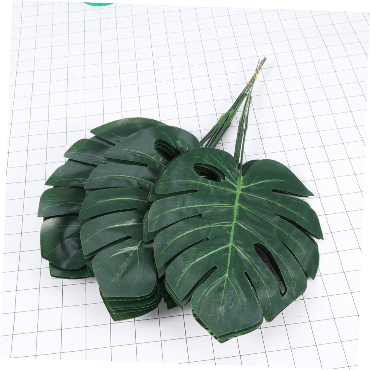 PRETYZOOM 40piezas Monstera Artificiales Verdes De Simulación para Decoración del Hogar Plantas Falsas para Arreglos y Ambientación Interior