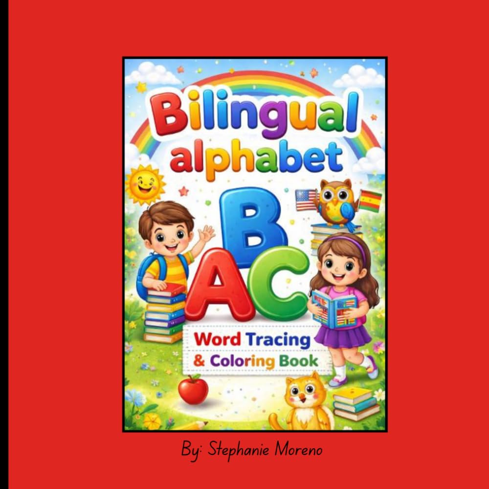 Bilingual Alphabet: A Fun Bilingual ABC Workbook with Letter Tracing, Vocabulary, and Coloring Activities for Little Learners