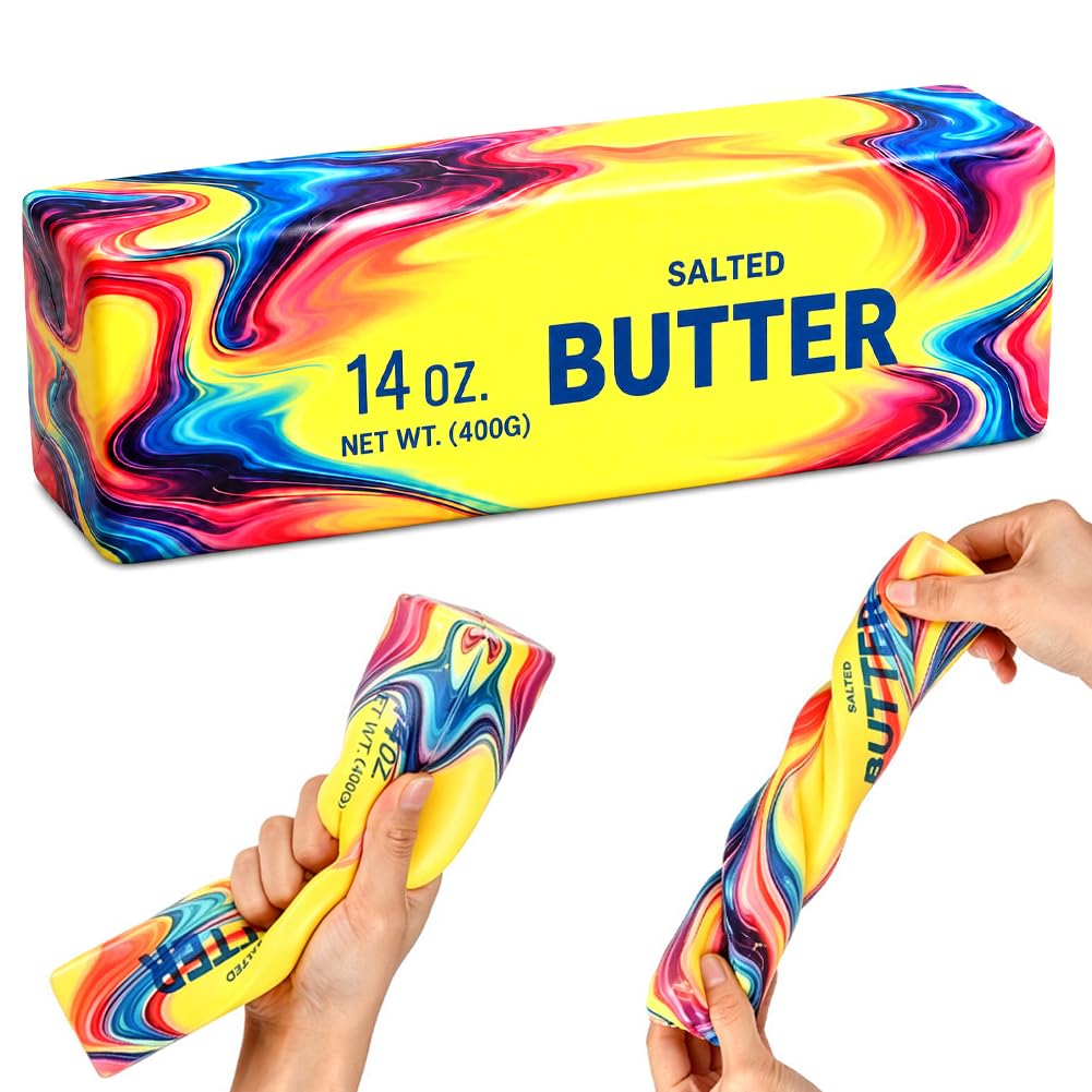 Butter Squishy, 9in Big Squishy Butter Fidget Toys, Slow Rising Squishies